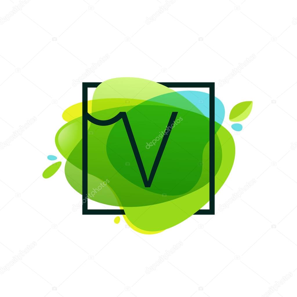 Green art background. Vector ecology typography for your logo, posters, invitations, cards.