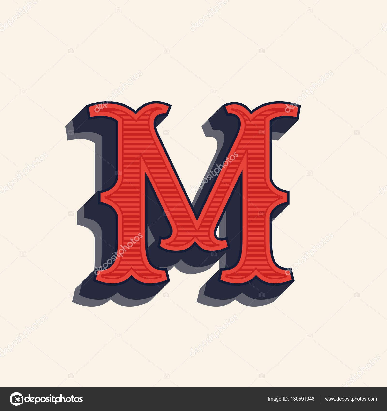 M letter logo in vintage western style. Stock Vector by ©kaer_dstock ...