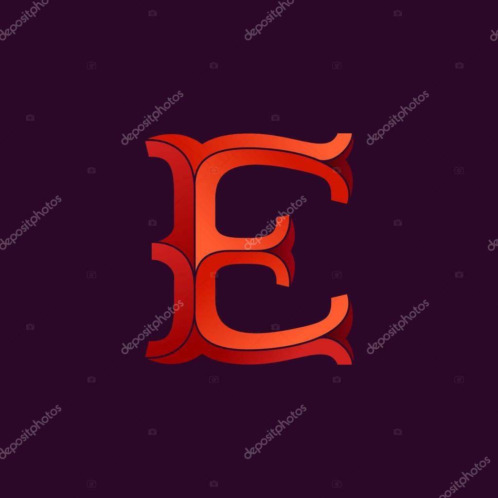 Red font. Vintage vector typeface for labels, headlines, posters, cards etc.