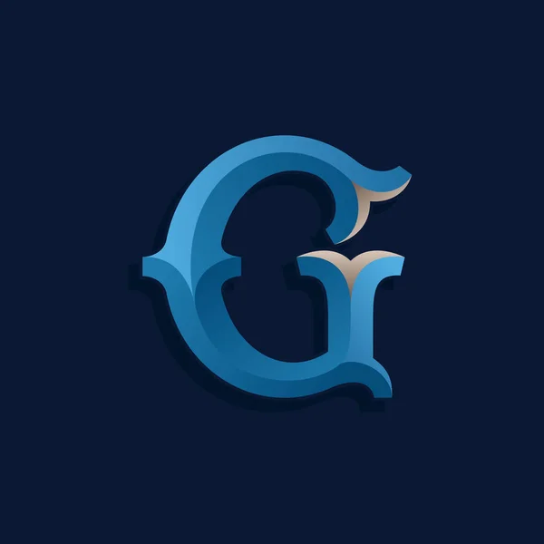 G list logo w stylu retro marine. — Wektor stockowy