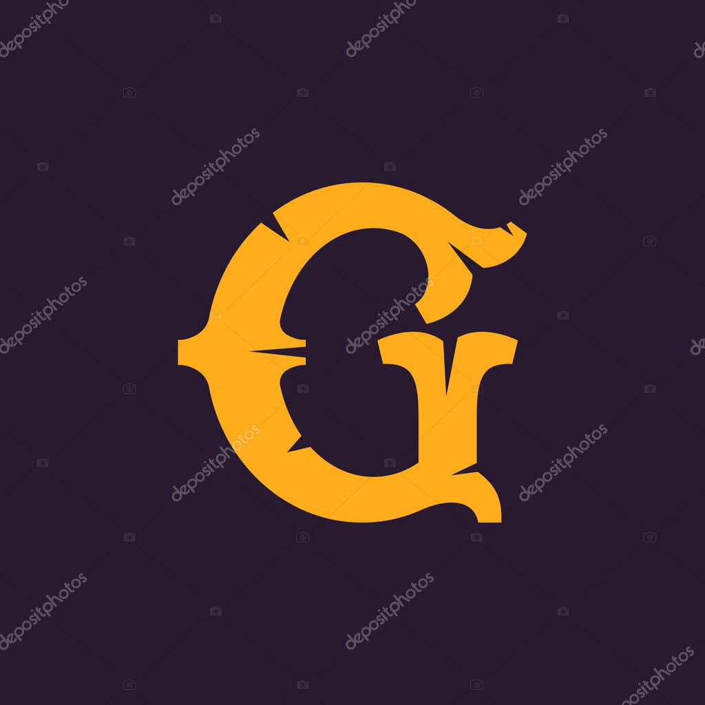 Vector font for horror or historical labels, posters etc.
