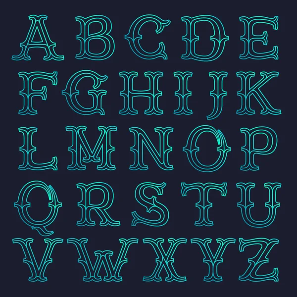 Ретро-алфавит Slab serif . — стоковый вектор