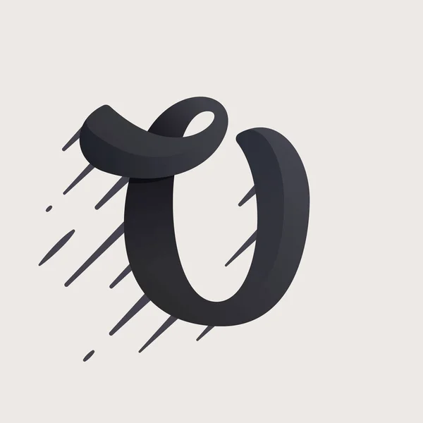 Логотип літери U. Тип векторного скрипту швидкості . — стоковий вектор