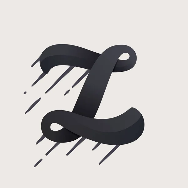 Το γράμμα Z λογότυπο. Γρήγορη ταχύτητα τύπου γραφή διάνυσμα. — Διανυσματικό Αρχείο