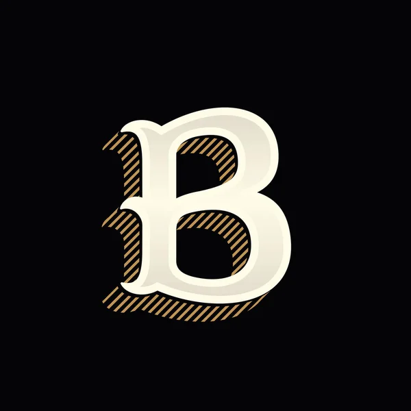 B letter logo in retro marine style. Stock Vector by ©kaer_dstock ...