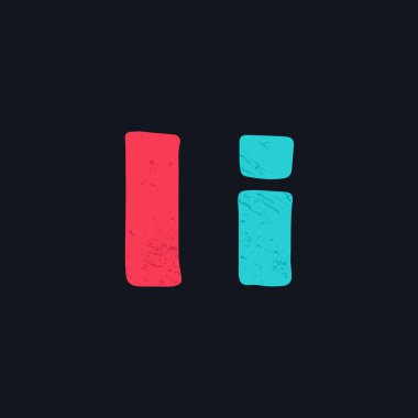 Ben logo el kalın fırça ile çekilmiş mektubu.