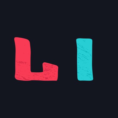 L harfi logo el kalın fırça ile çekilmiş.