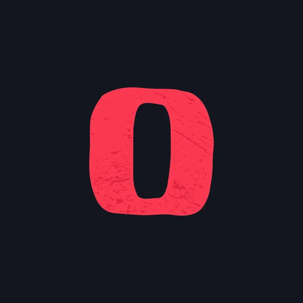 Numéro zéro logo dessiné à la main avec une brosse audacieuse . — Image vectorielle