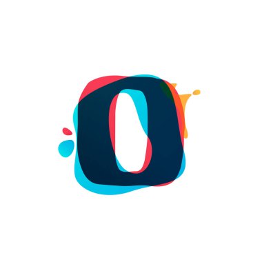 Suluboya sıçraması ile sıfır logo. 