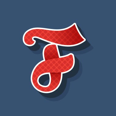 F harf logo. Vintage el yapımı spor komut dosyası yazı tipi. 