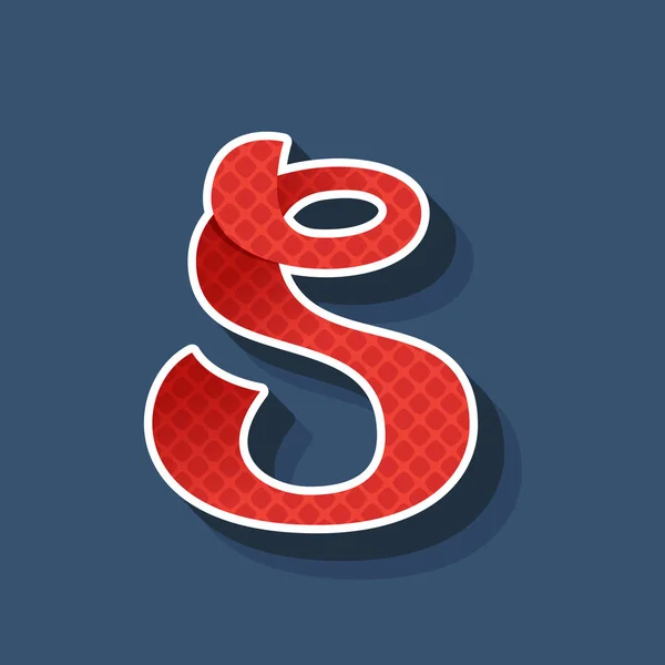 Logo litery S. Czcionka skryptu Vintage sport ręcznie robione. — Wektor stockowy
