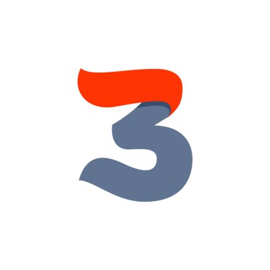 Üç numaralı logosu ile hızlı hızlı kırmızı bayrak satırı.