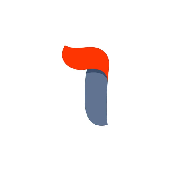 Логотип номер один с быстрой линией красного флага . — стоковый вектор