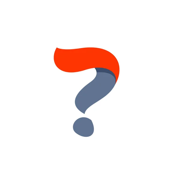 Vraagteken logo met hoge snelheid rode vlag lijn. — Stockvector