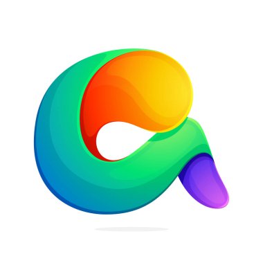 A harfi bir bükülmüş line renkli logo.