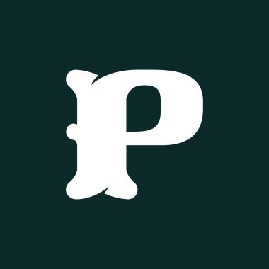 Kemiklerden yapılmış P harfi logosu.