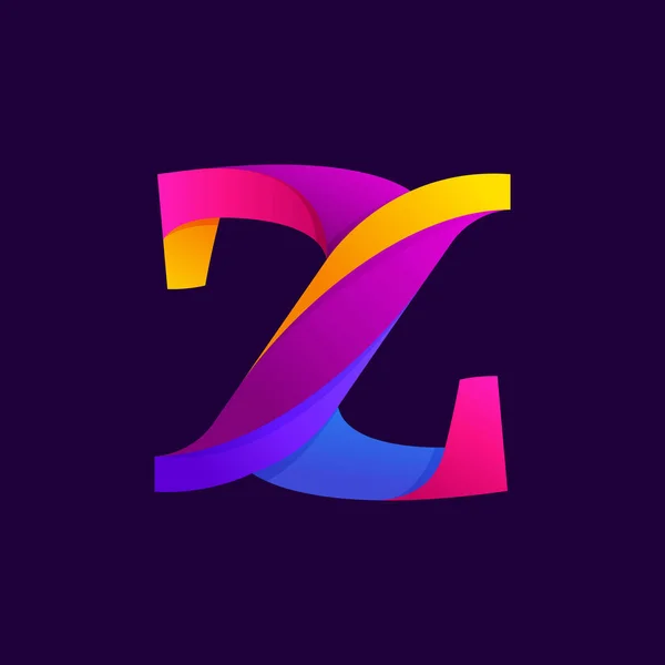 Overlappende gradiënten letter Z logo ontwerp idee. — Stockvector