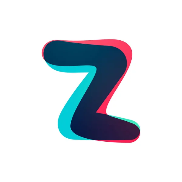Logo de la letra Z del gradiente superpuesto . — Vector de stock