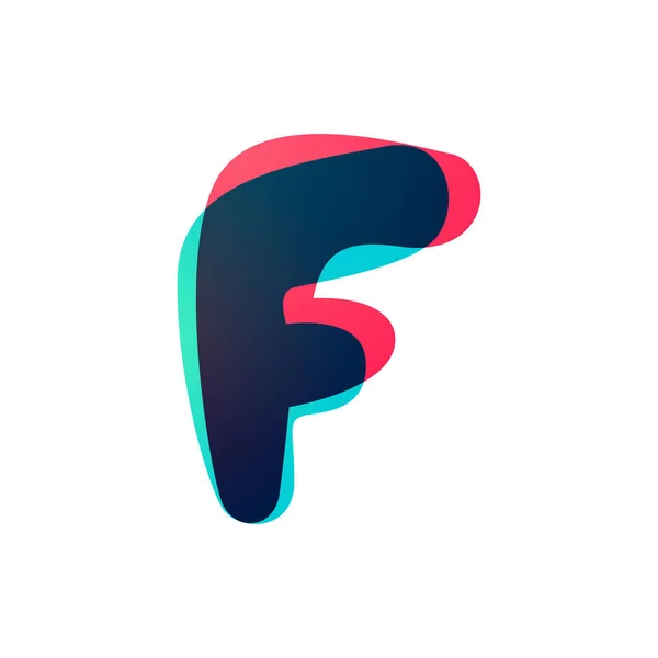 重なり合うグラデーション文字｜F logotype. — ストックベクタ