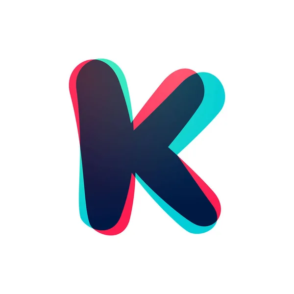 Overlapping gradient letter K logotype. — Stock Vector