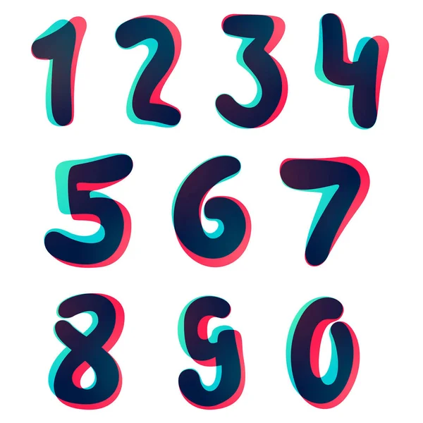 Набір градієнтів, що перекриваються числами . — стоковий вектор