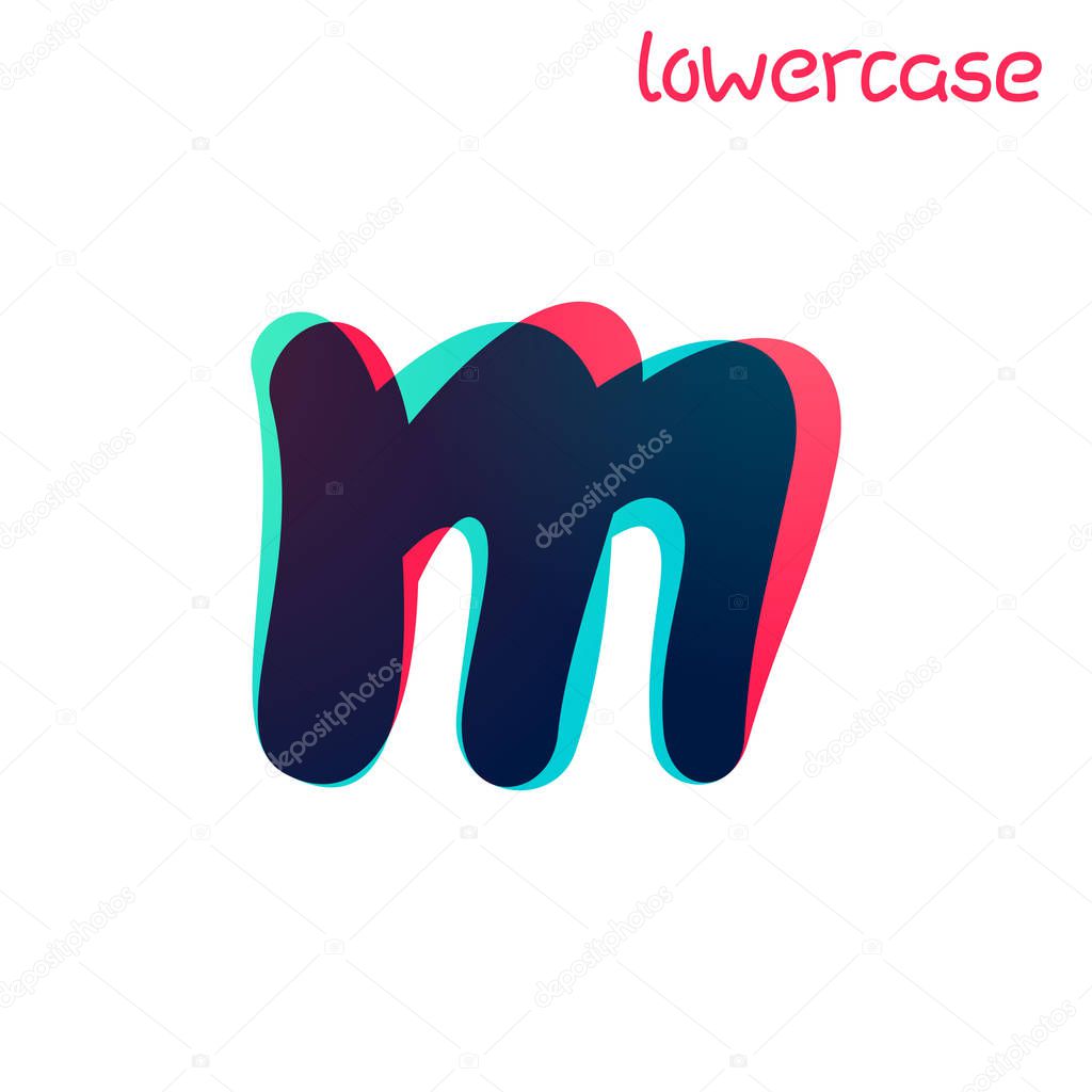 Curve rounded font. Vibrant glossy colors.