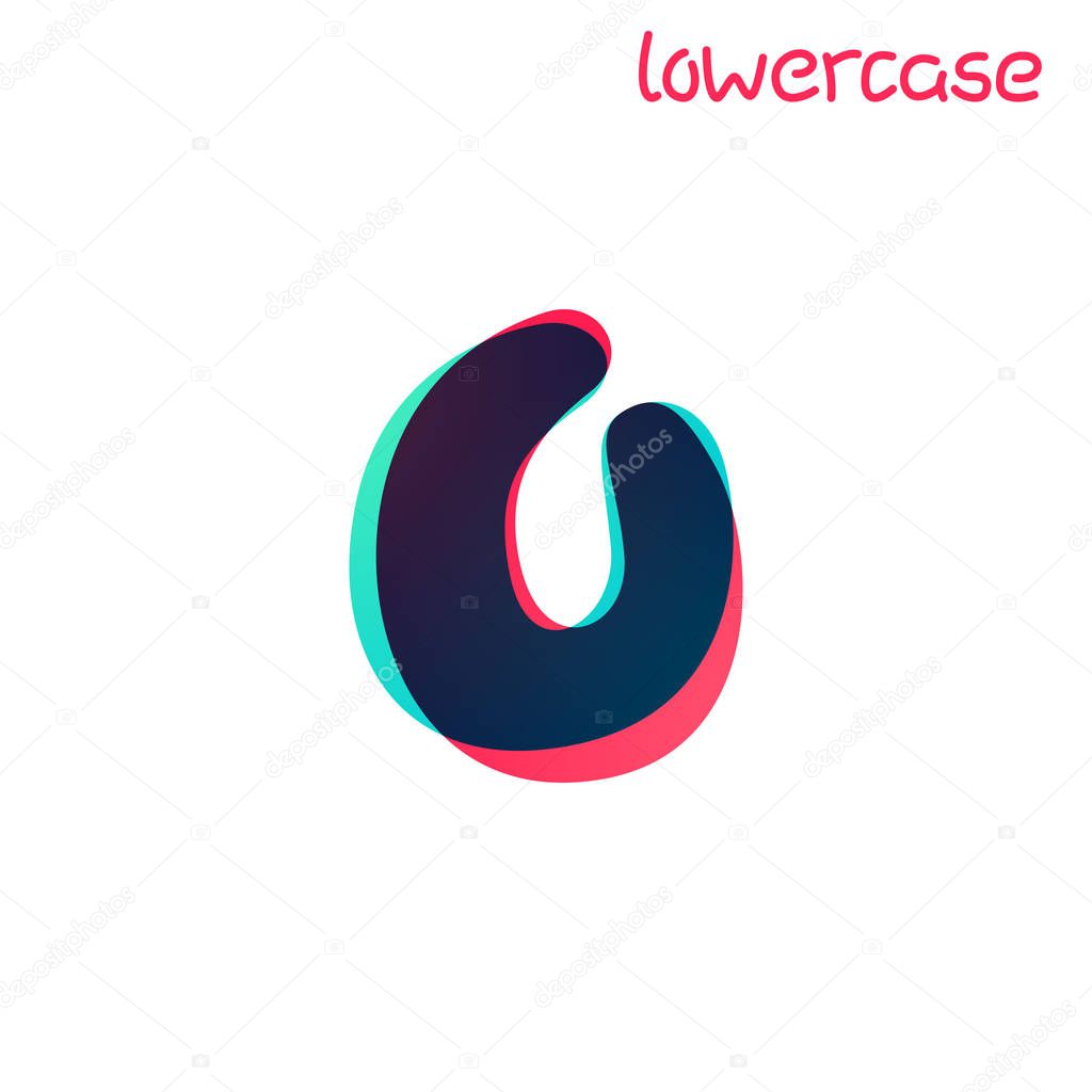 Curve rounded font. Vibrant glossy colors.