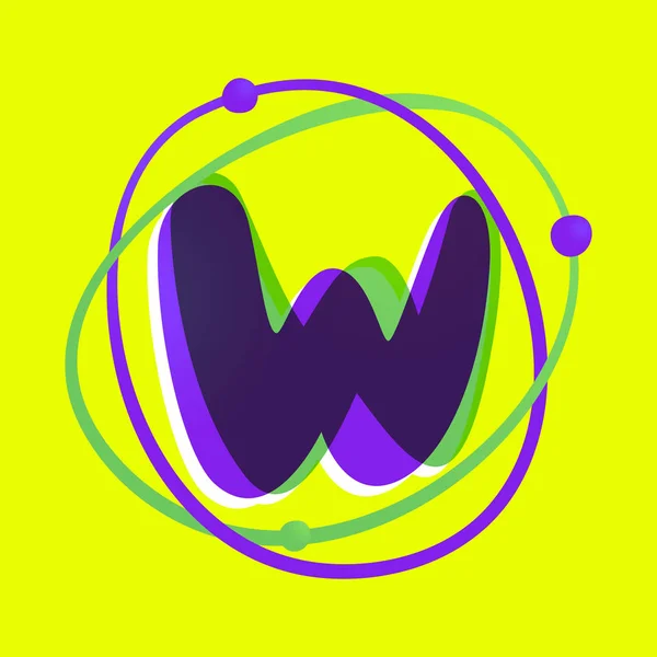 Logotipo da letra científica W . —  Vetores de Stock