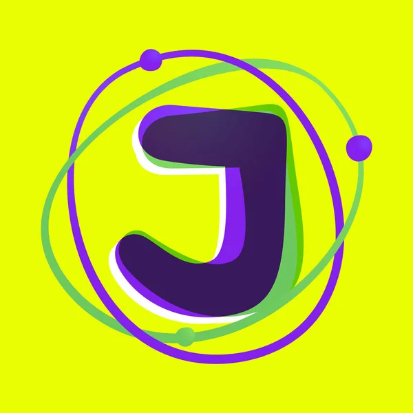 Science letter J logotype. — Stock Vector