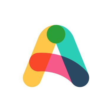 Bir satır üstüste biniyor Bir logottip.