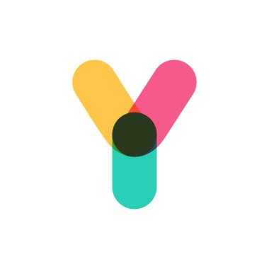 Bir satır üst üste Y harfi logotype.