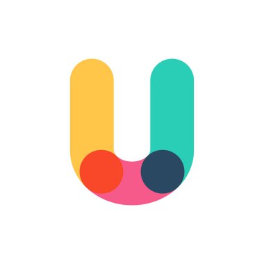 Bir satır üstüste U logotype.