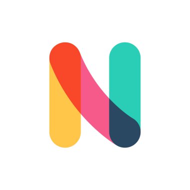 Bir satır üstüste N harfi logotype.