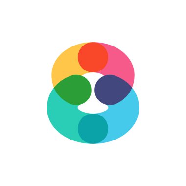 Bir satır üst üste sekiz numaralı logot tipi.