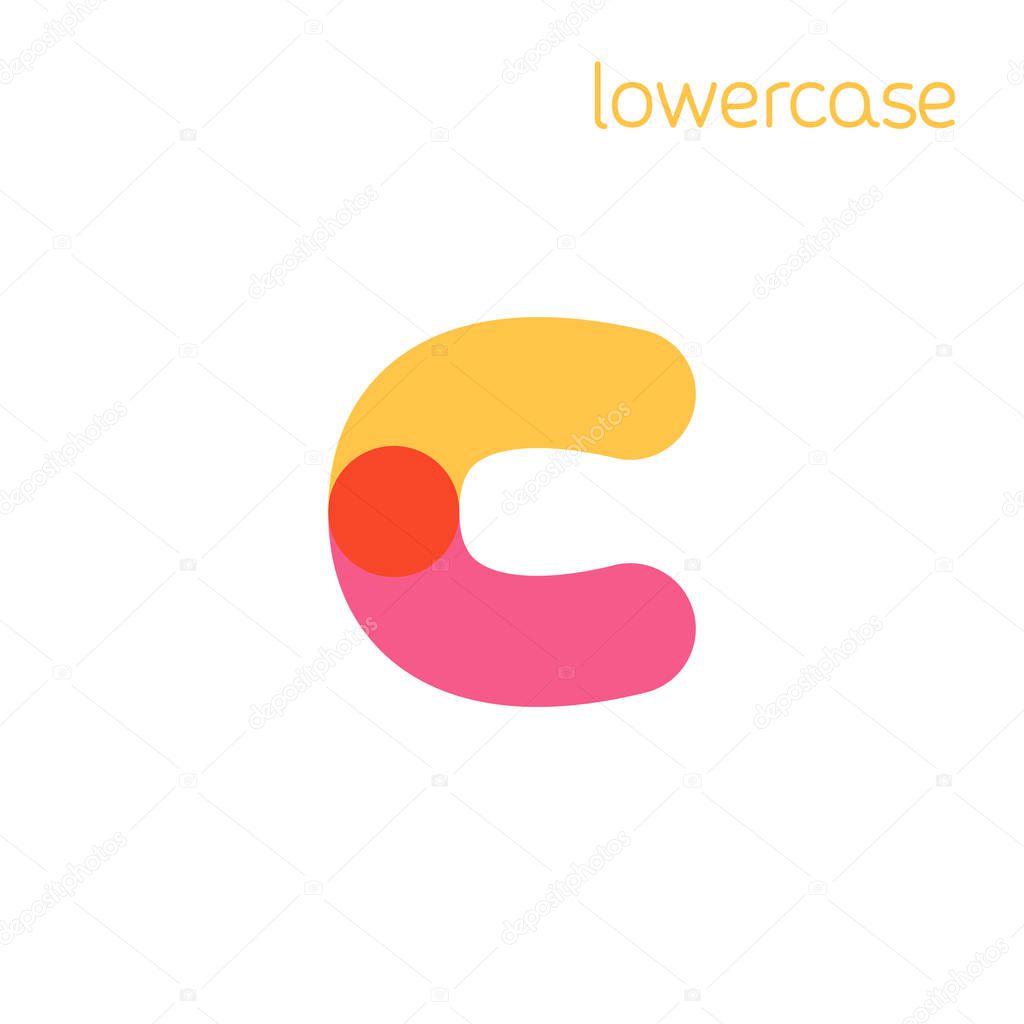 Overlapping one line lowercase letter c logotype.