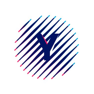 Y harfi logosu bir dairenin içindeki hızlı hız çizgilerini eğiyor.