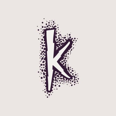 Noktalar üzerinde K harfi mühür logosu.