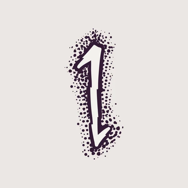 Lettre je rune logo sur le fond de points . — Image vectorielle