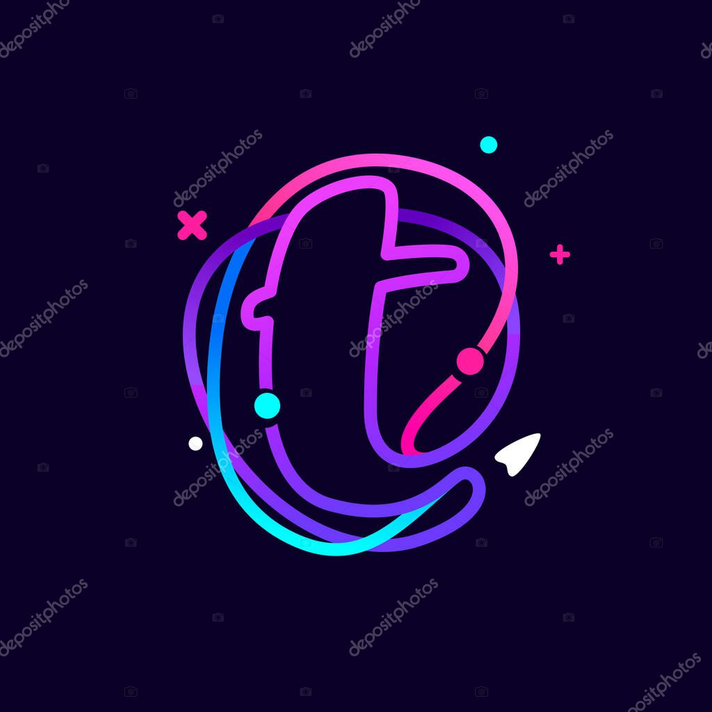 Vibrant lines vector template for science, biology, physics, chemistry design.