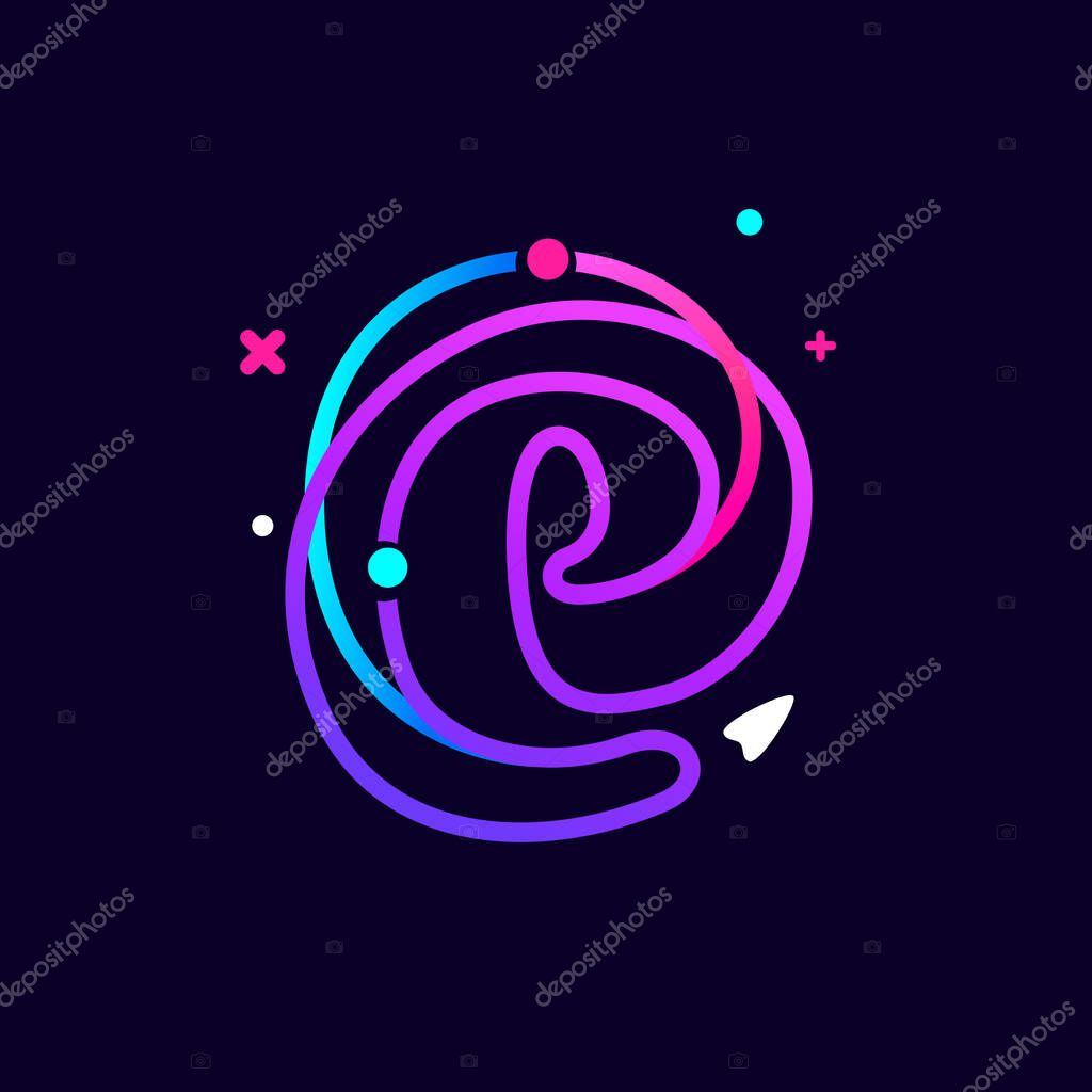 Vibrant lines vector template for science, biology, physics, chemistry design.