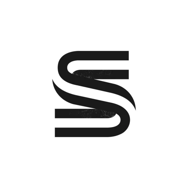 S λογότυπο επιστολή που σχηματίζεται από δύο παράλληλες γραμμές με ηχητική υφή. — Διανυσματικό Αρχείο