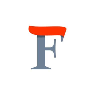 Hızlı F serif harfi logosu.