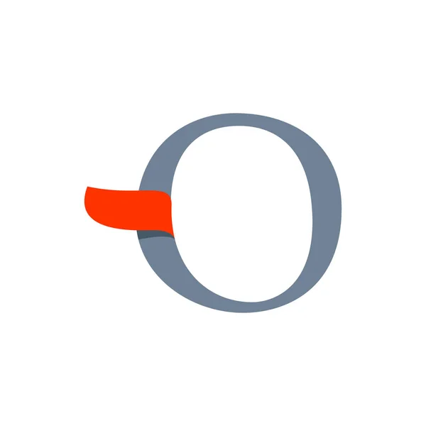 Snabb hastighet O serif bokstav logotyp. — Stock vektor