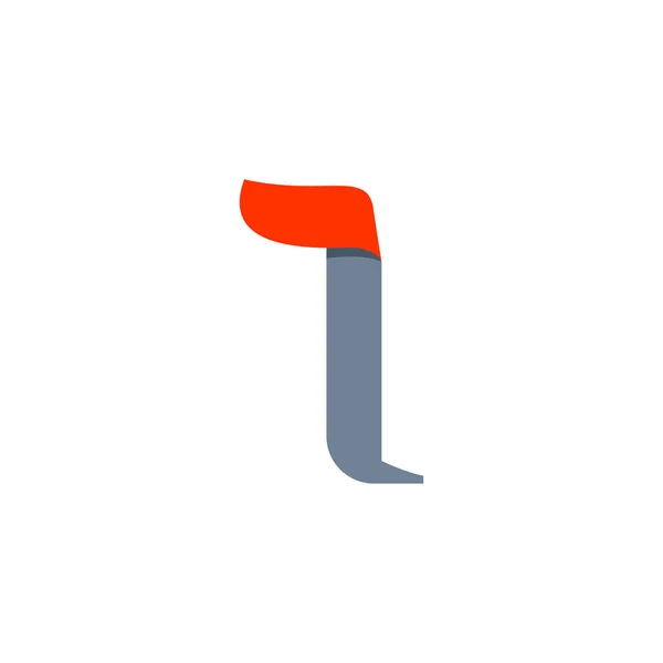 Vitesse rapide Je serif lettre logo . — Image vectorielle