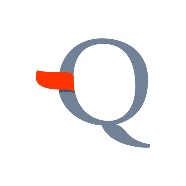 Fast speed Q serif letter logo. — 스톡 벡터