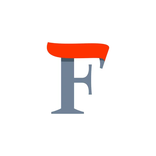 Vitesse rapide F lettre serif logo . — Image vectorielle