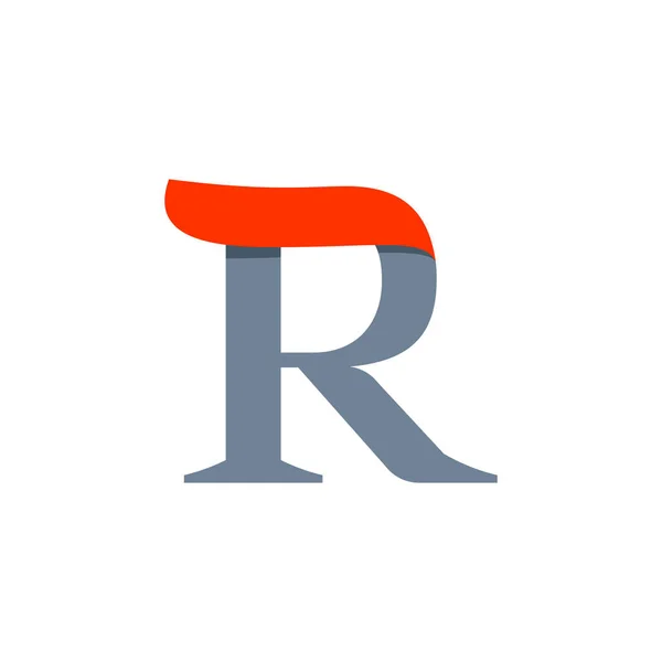 Rychlá rychlost R serif písmeno logo. — Stockový vektor