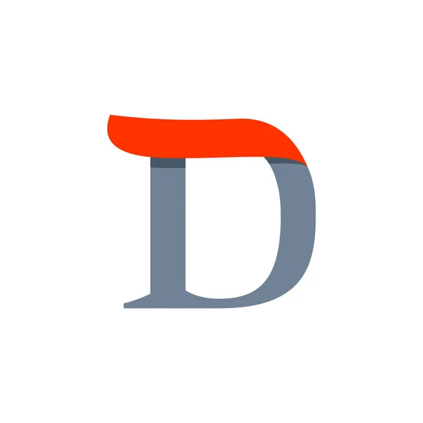 Fast speed D serif letter logo. — 스톡 벡터