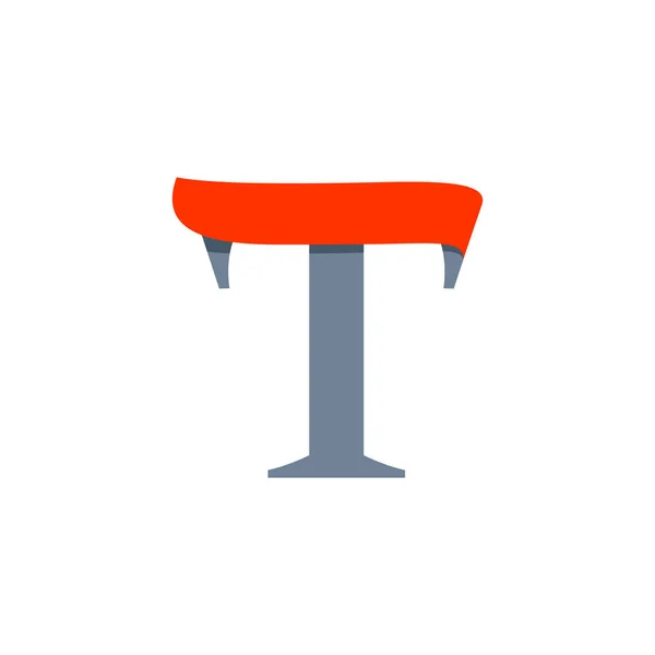 Vitesse rapide T lettre serif logo . — Image vectorielle