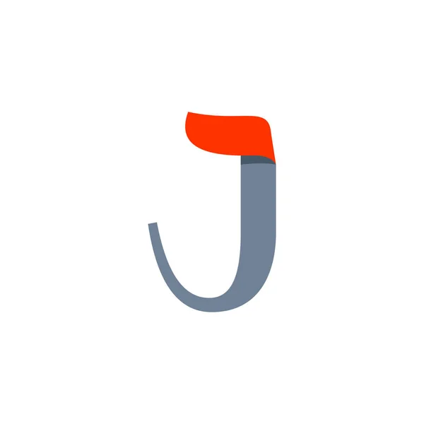 Fast speed J serif letter logo. — 스톡 벡터